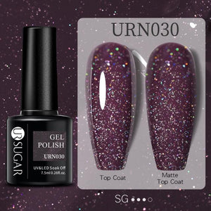 Modern Luxury Autumn Winter Womens Gel Polish Glossy Matte Diamond Effect Long Lasting Nail Art Sequins Design