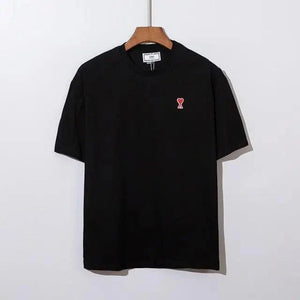 Modern Summer New Hearts A Love Embroidered Simple Design Masculine Fashion Short Sleeve T-Shirt Men's T-Shirt  Men's Short Sleeve Tees Cotton T-Shirts for Men