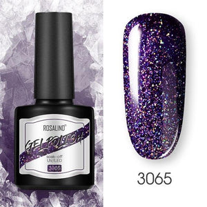 Modern Womens Glossy Colorful 8ml Nail Gel Polish Permanent UV LED  High Quality Crystal Effect Design