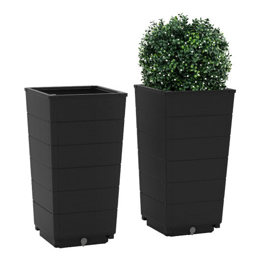 Modern Flower Planter for Front Porch and Lobby-Black