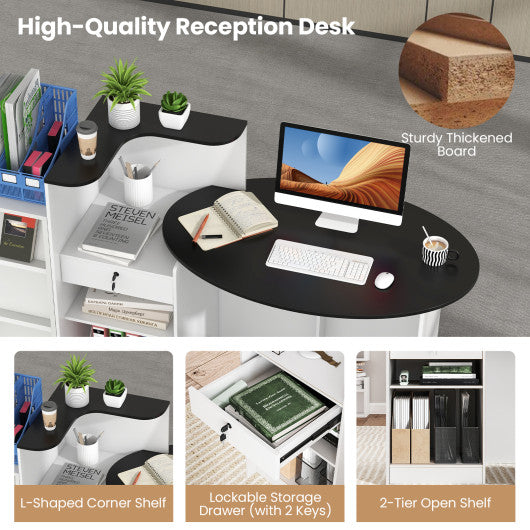 Picnic Table Bench Set for 2-4 People Outdoor Rectangular Camping Dining Table-White