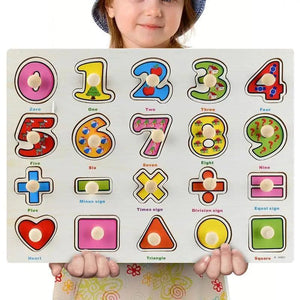 Montessori Wooden Puzzles Hand Grab Boards Toys Tangram Baby Educational Toys Cartoon Vehicle Animals Fruits 3D Puzzles