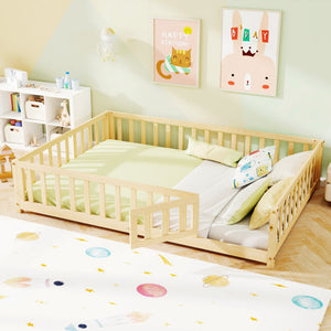 4-Tier Ladder Shelf with 2 Drawers 52.5 Inch Tall Freestanding Bookcase-White