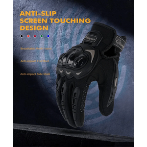 Motorcycle Breathable Glove Strong PVC Touch Screen Full Finger Motorbike Racing Riding Bicycle Summer Gloves