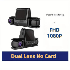 Car Dashcam Recorder, 2.0 Inch Screen Dual Lens HD Night Monitoring Mini Dash Cam