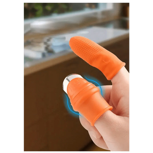 Multi-Functional 1 Set Silicone Finger Protector With Blade For Fruits Vegetable Thumb Knife Finger Guard Kitchen Accessories
