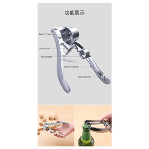 Multi-Functional Imitating Stainless Steel Garlic Press Crusher Kitchen Cooking Ginger Squeezer Masher Handheld Ginger Mincer Tools