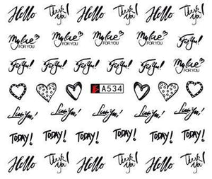 Nail Art Water Transfer Stickers Anime Mouse Animal Kid slider adhesive Watermark Decals Women Beauty Wedding Nails  Decal Self-Adhesive 3D Wave Design Decoration for Women Girls Art Stickers Decal Decoration Metallic Curve Strip Line Nail