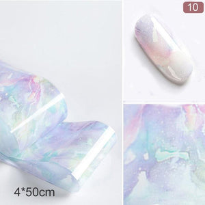 Nail Foils Marble Series Nail Art Transfer Sticker Paper Gold Line Foils Bright Marble Design Decoration Marble Nail Art Stickers Water Transfer Nail Decals Full Wraps Gradient Acrylic Nail Kits for Women Manicure Decoration Accessories