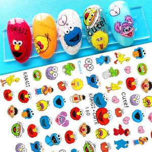 Nail Stickers Cute Rabbit Nail Art Decorations No Face Man Nail Sliders For Manicure Women Kids Girls Manicure Decoration Nail Art Supplies 3D Self-Adhesive Nail Decals Designer Nail Stickers for Acrylic Nails