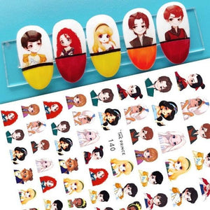 Nail Stickers Cute Rabbit Nail Art Decorations No Face Man Nail Sliders For Manicure Women Kids Girls Manicure Decoration Nail Art Supplies 3D Self-Adhesive Nail Decals Designer Nail Stickers for Acrylic Nails