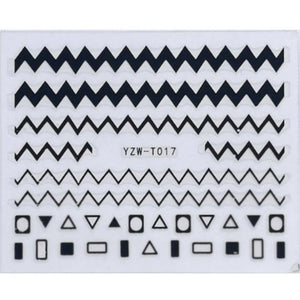 Nail Stickers for Manicure Nail Sticker Sliders For Nails Decal Self-adhesive Nails Figures Transfer Black Accessories Sliders Manicure Decoration 3D Nail Supplies Holographic Decals Transfer Sliders Nail Design Manicures Nail Self-Adhesive Sticker