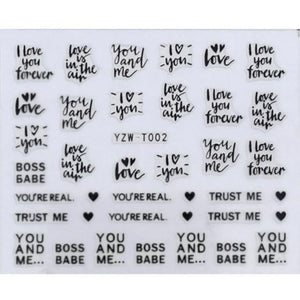 Nail Stickers for Manicure Nail Sticker Sliders For Nails Decal Self-adhesive Nails Figures Transfer Black Accessories Sliders Manicure Decoration 3D Nail Supplies Holographic Decals Transfer Sliders Nail Design Manicures Nail Self-Adhesive Sticker