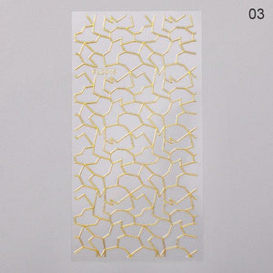 Nail Strip Stickers Black Gold Rose Gold Silver Metal Strip Tape Nail Art Adhesive Foil Tips Nail Sticker Decals Metallic Curve Strip Line Nail Decal Self-Adhesive 3D Wave Design Decoration for Women Girls Tape Nail Art Stickers Decal Decoration