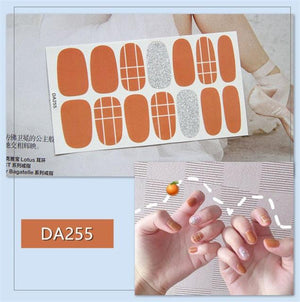 Nail Wraps Polish Decals Strips Golden Glitter 3D Adhesive Full Nail Art Stickers Manicure Kits Women Nail Decorations Accessories Metal Curve Stripe Lines Design Letter Nail Sticker Adhesive Decoration Template Nail Tool Decorations