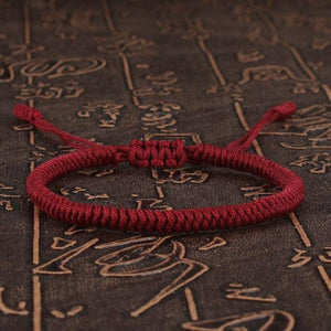National Style Lucky Red String Bracelet Handmade Braided Knot Charm Bracelets For Women Men Red Bracelet Protection Red Cord Bracelet Adjustable Braided Knot Bracelet