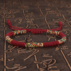 National Style Lucky Red String Bracelet Handmade Braided Knot Charm Bracelets For Women Men Red Bracelet Protection Red Cord Bracelet Adjustable Braided Knot Bracelet