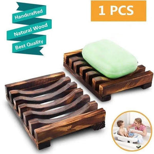 Natural Wooden Soap Dish Wood Soap Tray Holder Storage Soap Rack Plate Box Container For Bath Shower Plate Bathroom Wooden Soap Dish Soap Saver Holder Soap Tray for Bathroom Shower Rectangular Sink Drainer Hand Craft for Soap Sponges And More