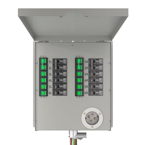 12-Circuit 120/240V 30A Non-Automatic Transfer Switch