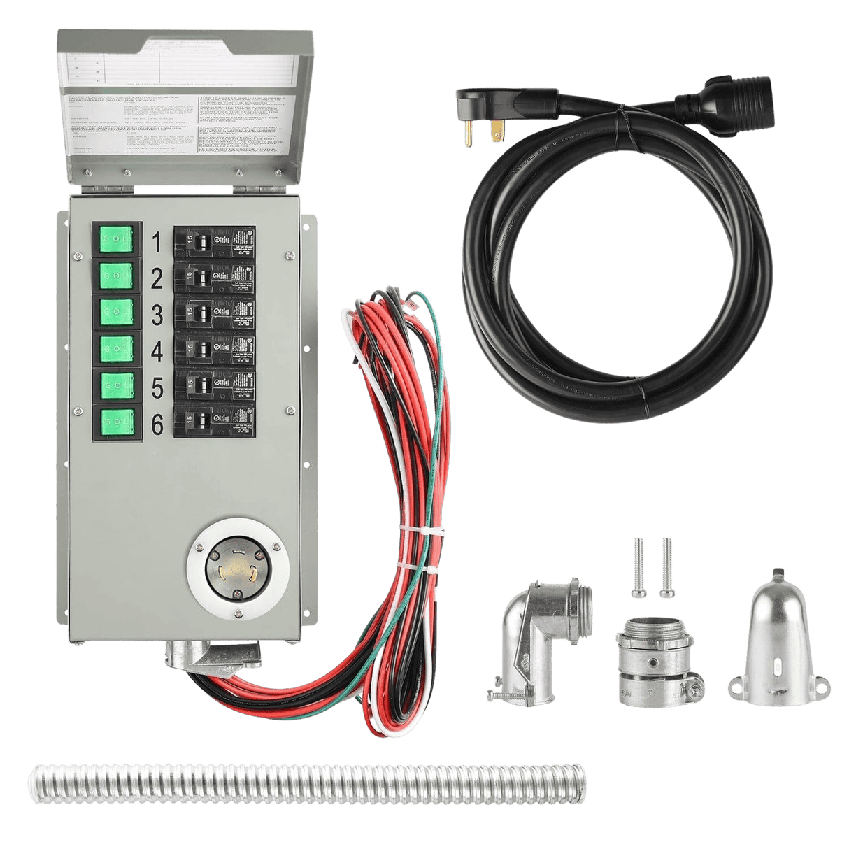120V 30A 6-Circuit Non-Automatic Transfer Switch