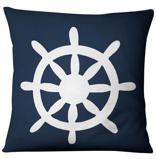Navigation Navy Blue Nautical Shell Starfish Linen Pillow Cover Blue Anchor Navigation Anchor Sailboat Pillowcase Marine Cushion Cover Sofa Home Decorative Cushion Cover For Home
