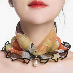 Neck Collars Fashion Scarves for Women And Girls Print Satin Silk Scarf Female Bandana Head Bib Scarfs For Ladies