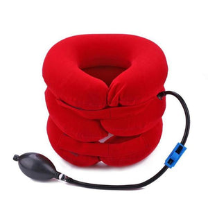 Neck Pillow Home Office Travel Pillow 3-layered Air Inflatable Vertebra Auxiliary Tools Neck Support Assistant Pillow Air Adjustable and Inflatable Neck Pillow Comfort Neck Travel Pillow Airplane Pillow Cervical Neck Pillow for Kids Adults