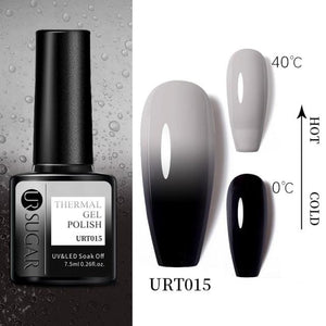 New 2022 Pink Blue Gel Nail Polish UV Color Changing Elegant Luxury Glossy Nail Design For Womens