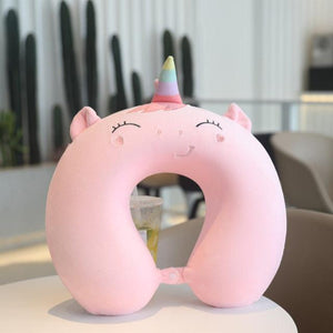 New Animal Memory Cotton U-shaped Pillow Car Neck Pillow Noon Rest Pillow Plane Travel PillowKids Neck  Travel Pillows Cute U-Shaped Animal Pillow for Cars Planes Boys Girls Child Gift Ideas