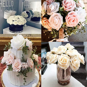 New Artificial 10/20/30 Heads 8cm PE Foam Rose Flowers Bride Bouquet Flower For Wedding Party Decorative Scrapbooking Flower Silk Roses for Wedding Centerpieces Bridal Show Bouquets Party Home Flowers Decoration