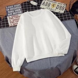 New Basic Hoodies for Women Streetwear Female Spring Autumn Solid Color Hoodie Casual Crewneck Sweatshirt Hip Hop Tops Women Long Sleeve Oversized Hoodie Sweatshirt Ladies Streetwear Slouch Pullover Tops