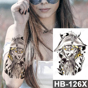 New Big Butterfly Waterproof Temporary Sticker Tattoo Elegant Black Colorful Tattoos Rose For Women Men
