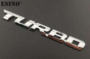 New Car Styling Car Turbo Boost Loading Boosting 3D Metal Chrome Zinc Alloy 3D Emblem Badge Sticker Decal  3D Metal Turbo Car Truck Door Body Side Fender Rear Trunk Adhesive Emblem Badge Decals Auto Accessory