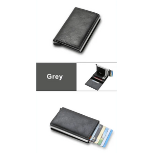 New Carbon Fiber Card Holder Wallets Luxury Men  Black Magic Leather Cool Slim Mini Wallet Small Money Bag Male Purses Magnet Closure Wallet