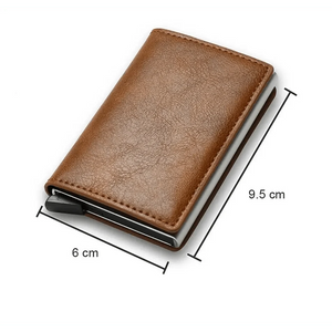 New Carbon Fiber Card Holder Wallets Luxury Men  Black Magic Leather Cool Slim Mini Wallet Small Money Bag Male Purses Magnet Closure Wallet