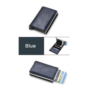 New Carbon Fiber Card Holder Wallets Luxury Men  Black Magic Leather Cool Slim Mini Wallet Small Money Bag Male Purses Magnet Closure Wallet