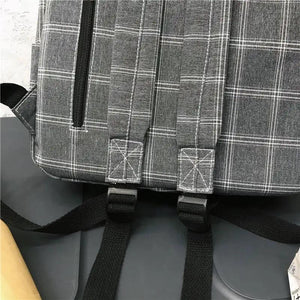 New Casual School Bag For Women And Girls Stylish Backpack Striped Book Packbags for Teenage