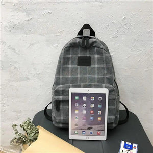 New Casual School Bag For Women And Girls Stylish Backpack Striped Book Packbags for Teenage