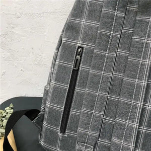 New Casual School Bag For Women And Girls Stylish Backpack Striped Book Packbags for Teenage