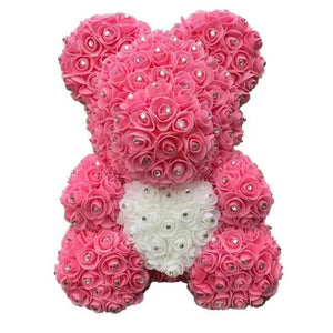 New Charming Diamond Rose Bears 40cm Artificial Flower Teddy Bears For Valentins's Day Mother's Day Birthday Gifts