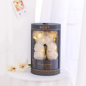 New Charming Diamond Rose Bears 40cm Artificial Flower Teddy Bears For Valentins's Day Mother's Day Birthday Gifts