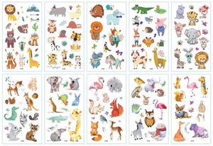 New Children's Sticker Animals Pattern Tattoo Bear Lion Rainbow Luxury Colorful Children Sets