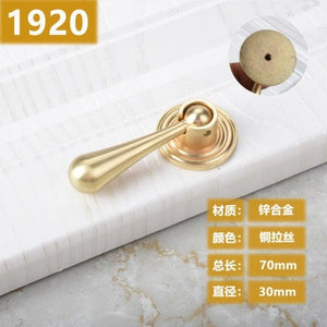 New Chinese Golden Cupboard Door Drawer Concealed Buckle Handle Wardrobe Zinc Alloy Hardware Handle Kitchen Cupboard Hardware Modern Style Furniture Door Pulls