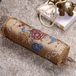 New Classical Luxury Cylindrical Cotton And Linen Pillow Roll Cushion Sofa Throw Polyester Cotton Linen Pillowcase Sofa Cushion Cover Backrest Home Chair Modern Colorful Design 15X50CM