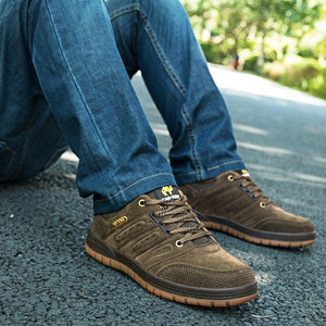 New Classics Style Mens Hiking Shoes Lace Up Men Sport Wear-Resistant Outdoor Jogging Camping Low Cut Hiking Work Boots Outdoor Mountaineering Sport Shoes