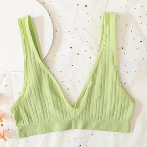 New Comfortable Seamless Sports Bras For Women And Girls Top Female Brassiere Deep V Sexy Women's Underwear Backless