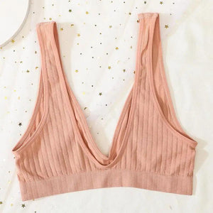 New Comfortable Seamless Sports Bras For Women And Girls Top Female Brassiere Deep V Sexy Women's Underwear Backless