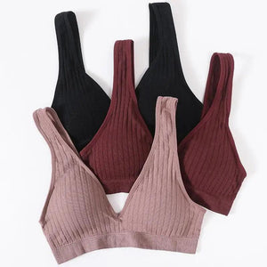 New Comfortable Seamless Sports Bras For Women And Girls Top Female Brassiere Deep V Sexy Women's Underwear Backless