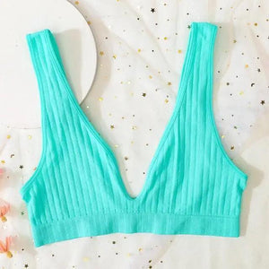 New Comfortable Seamless Sports Bras For Women And Girls Top Female Brassiere Deep V Sexy Women's Underwear Backless