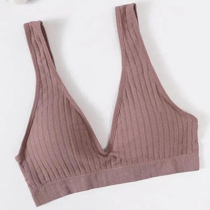 New Comfortable Seamless Sports Bras For Women And Girls Top Female Brassiere Deep V Sexy Women's Underwear Backless